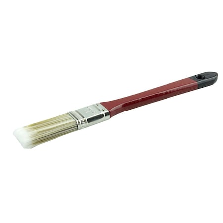 Weiler 1" Flat Sash Brush Poly/Nylon Fill 2-1/4" Trim L Red Lacquered Handle 40014